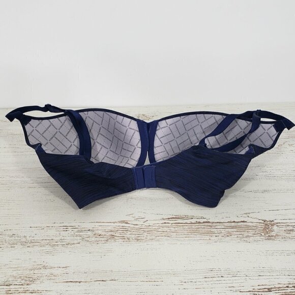 Victorias Secret  Uplift Semi Demi  Padded Bra Heathered Blue  Size 32DDD - Picture 3 of 3